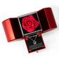 Forever Heart Necklace with Red Heart Rose Box - I'm Sorry, I Will Always Love You