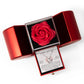 Forever Heart Necklace with Red Heart Rose Box - I Am Sorry, I Love You Forever and Always
