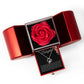 Forever Love Necklace with Red Heart Rose Box - To My Daughter "Never Forget That I Love You"