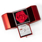 Forever Love Necklace with Red Heart Rose Box - To My Daughter "I Love You Always and Forever"