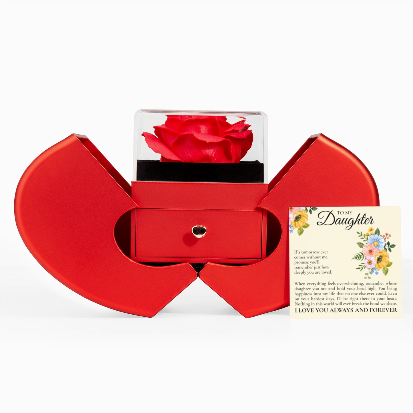 Forever Love Necklace with Rose Box - To My Daughter "You Are love"