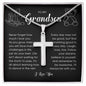 To My Grandson "Believe In Yourself" Cross Necklace