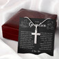To My Grandson "Believe In Yourself" Cross Necklace