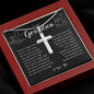 To My Grandson "Believe In Yourself" Cross Necklace