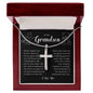 To My Grandson "Believe In Yourself" Cross Necklace