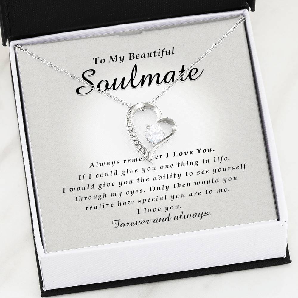 Forever Heart Necklace, To My Beautiful Soulmate