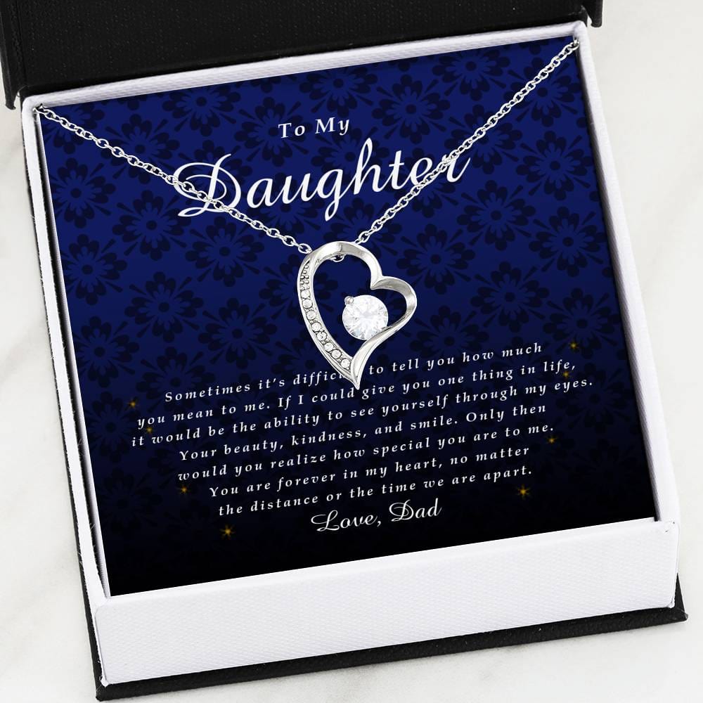 Forever Heart Necklace, To My Daughter
