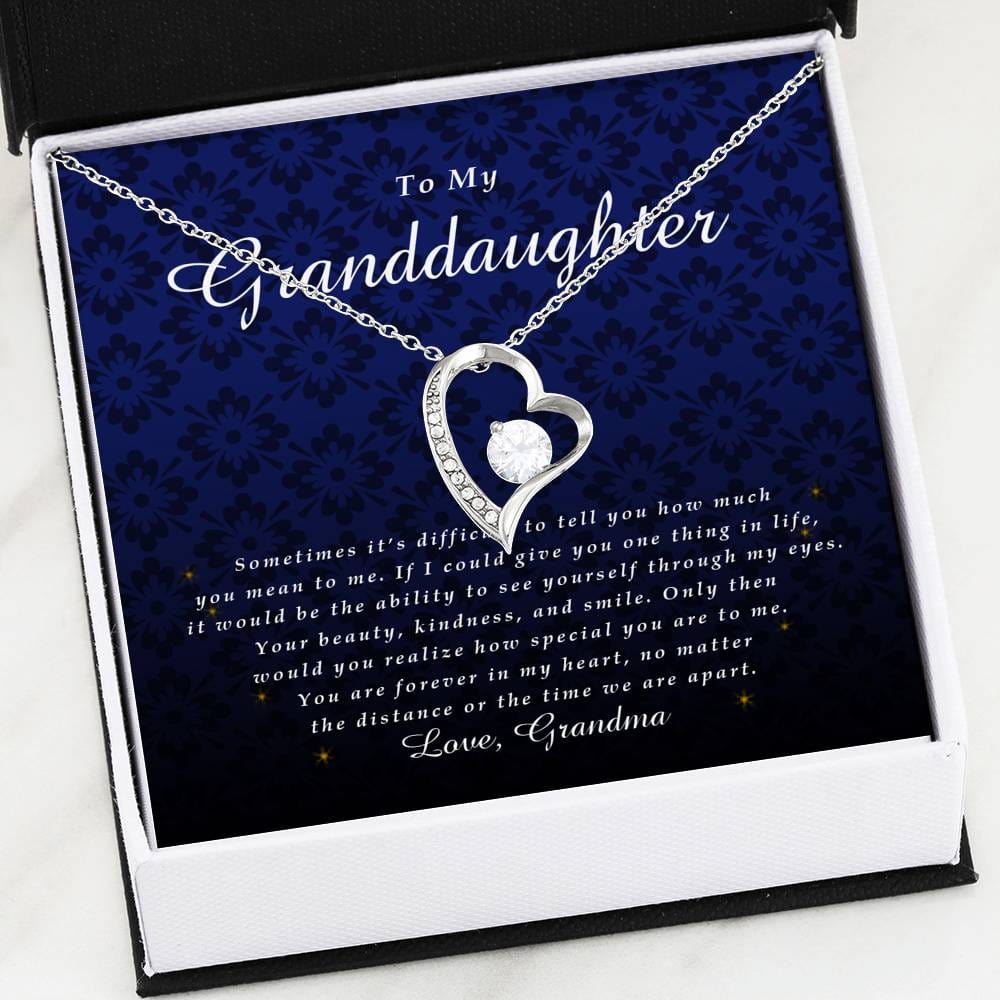 Forever Heart Necklace, To My Granddaughter