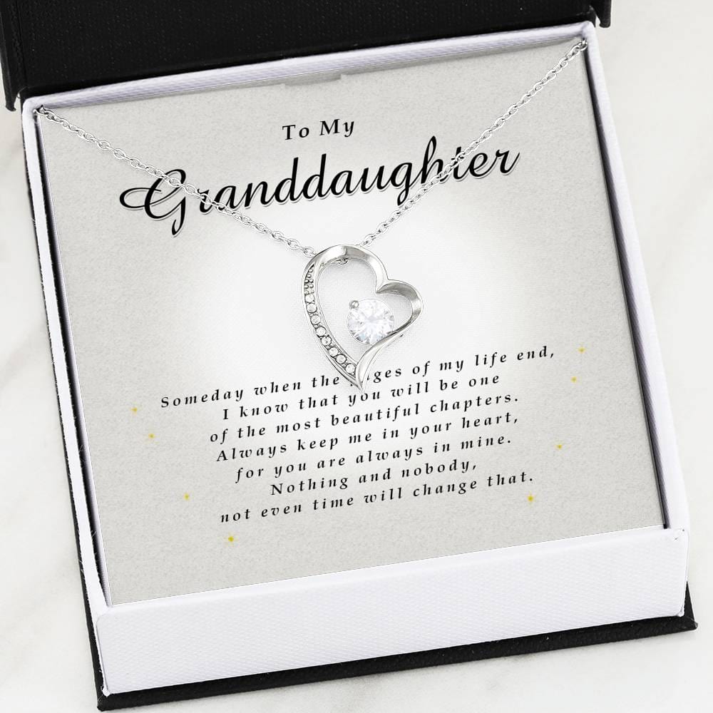 Forever Heart Necklace, Gift for Granddaughter from Grandma / Grandpa
