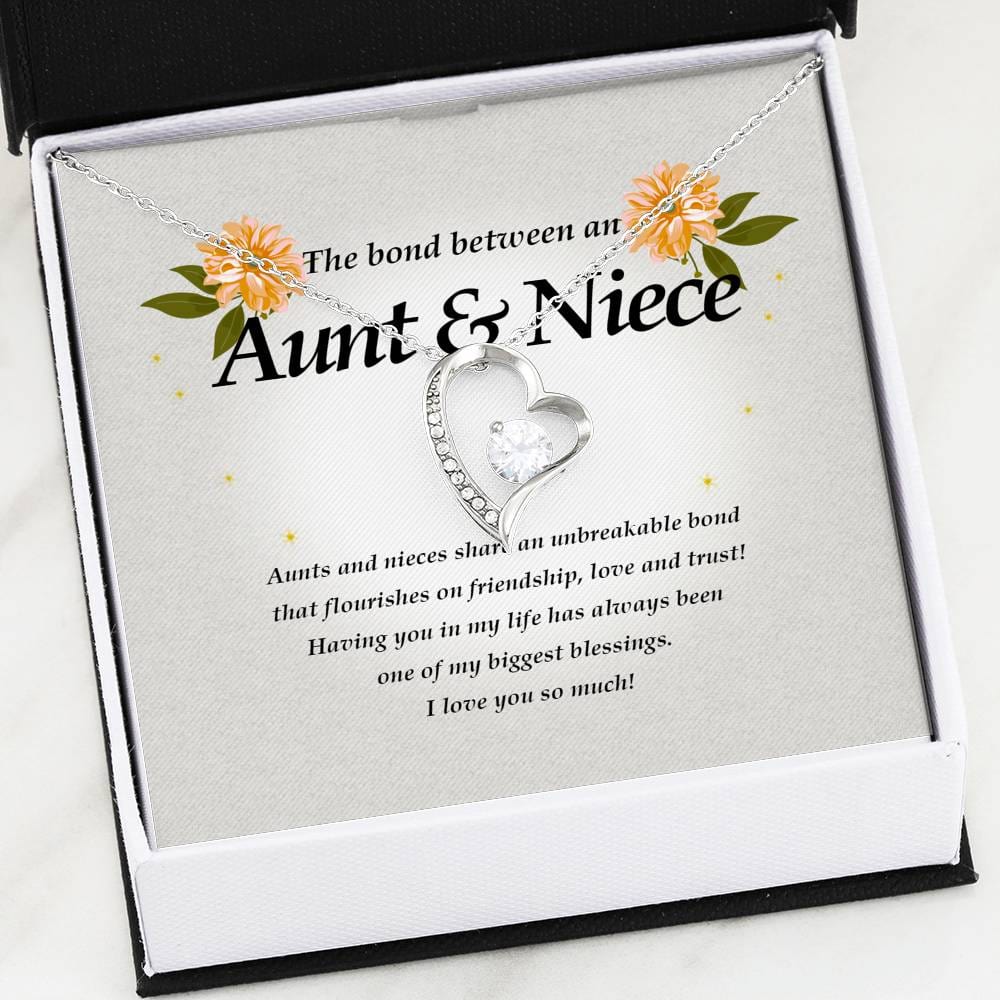Forever Heart Necklace, Aunt and Niece Necklace