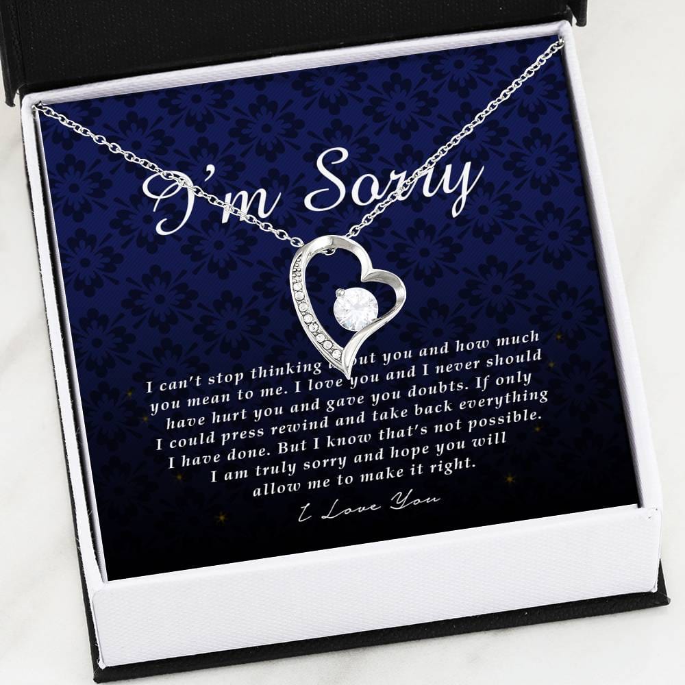 Forever Heart Necklace, I'm Sorry Card