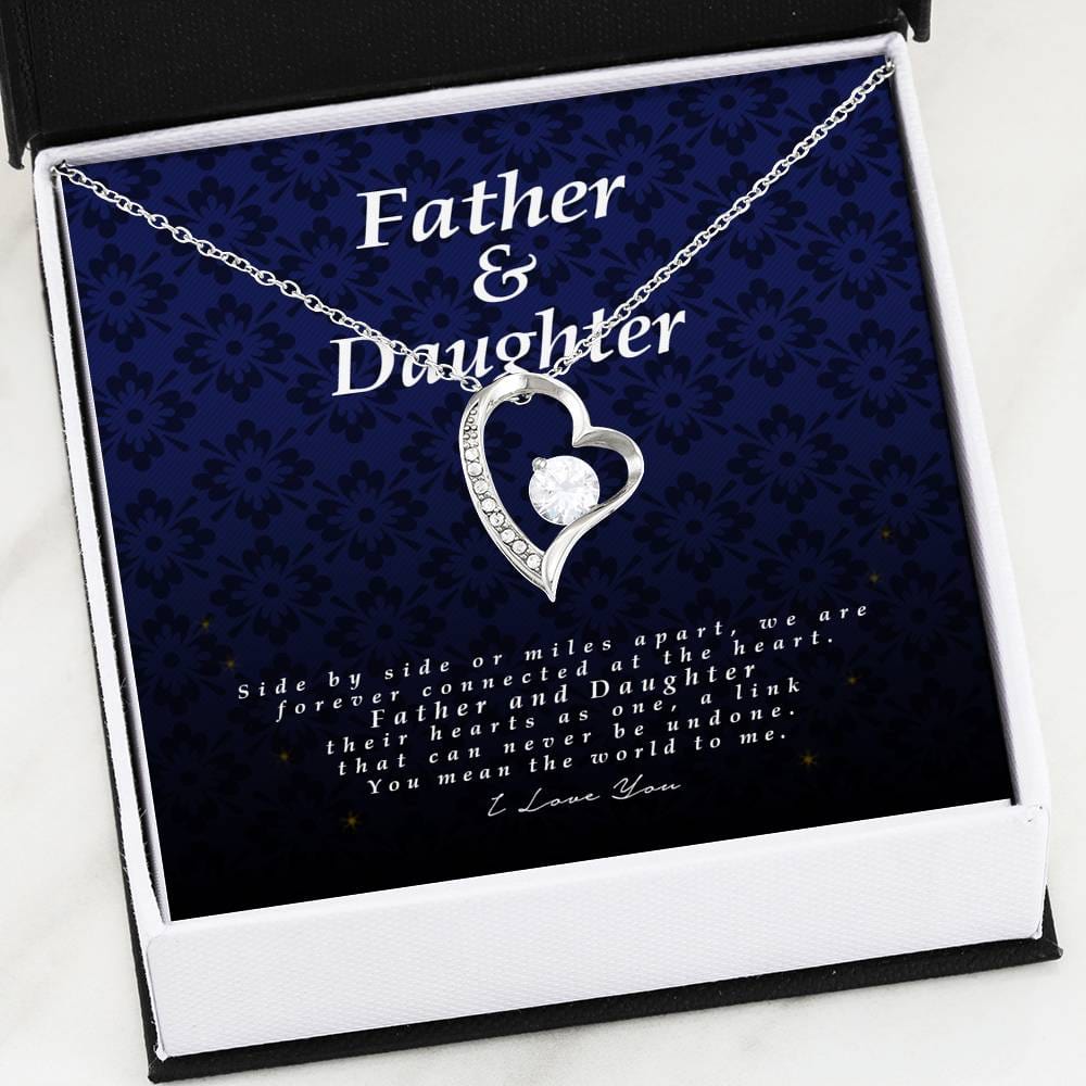 Father and Daughter Gift, Forever Heart Necklace