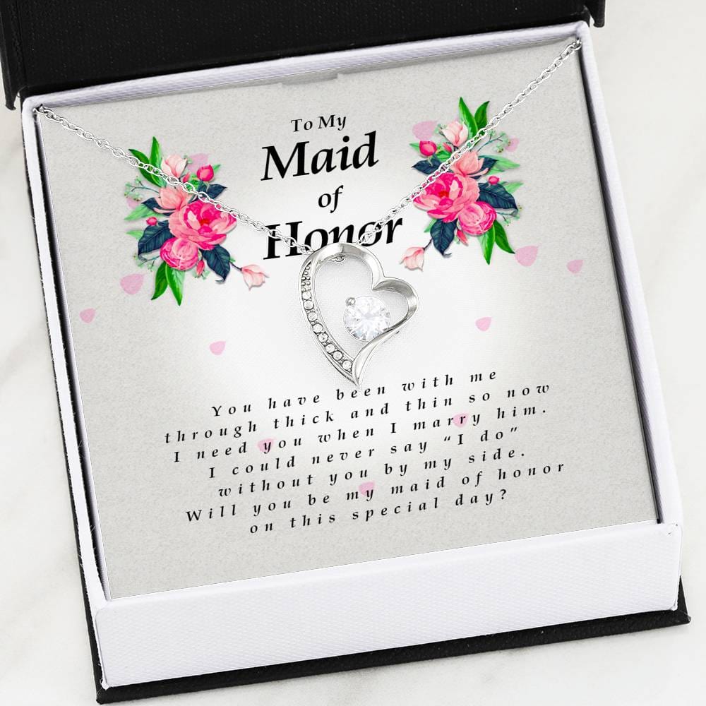 Forever Heart Necklace, To My Maid of Honor