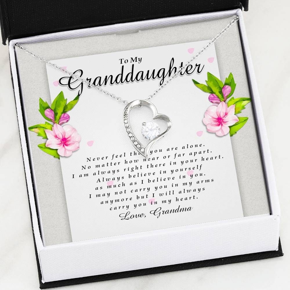 Forever Heart Necklace, Granddaughter Gift from Grandma