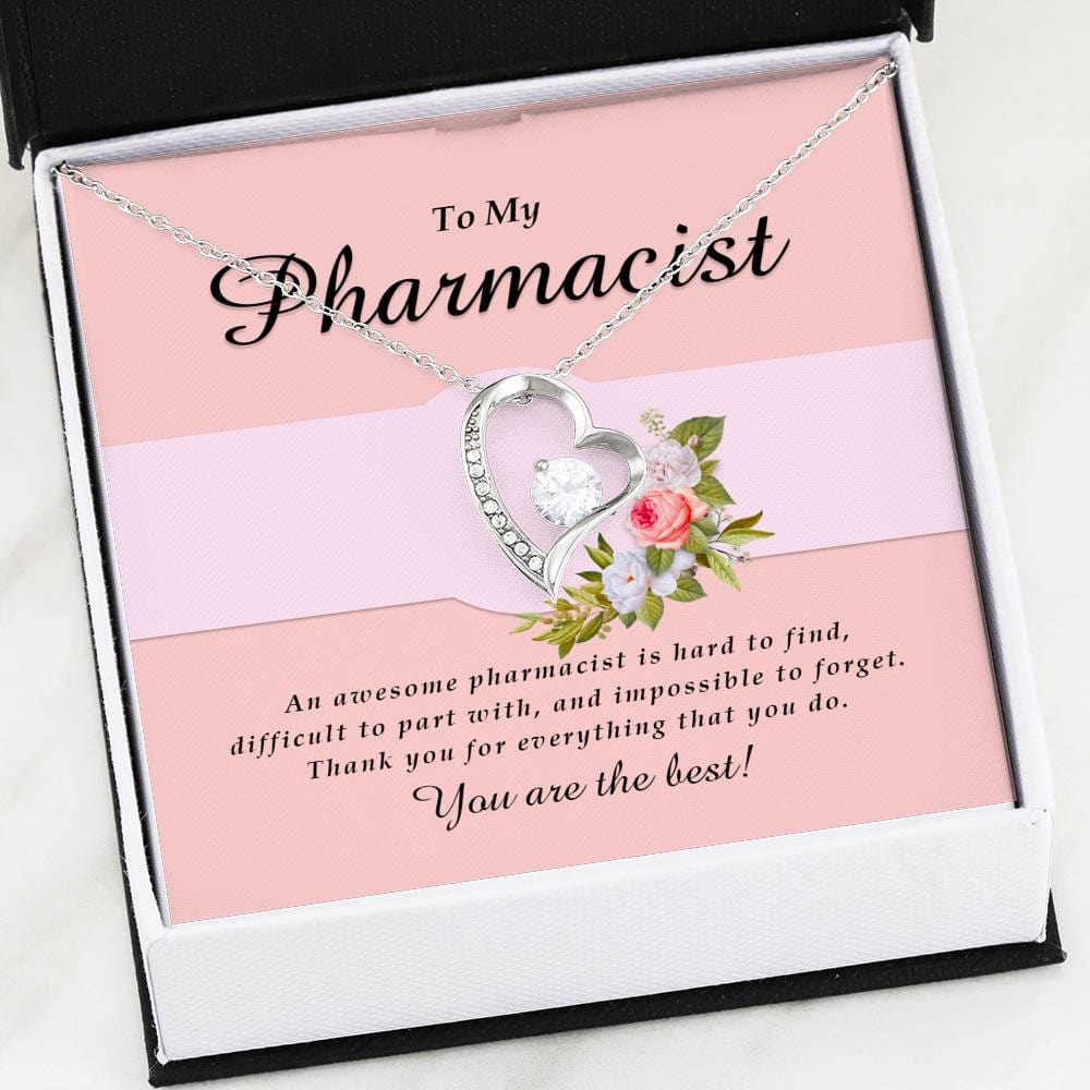 Forever Heart Necklace, Pharmacist Jewelry Card