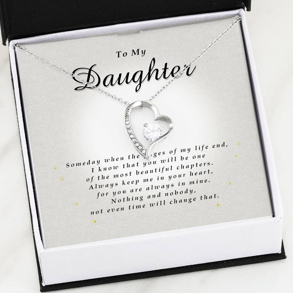 Forever Heart Necklace, Gift for Daughter from Mom / Dad