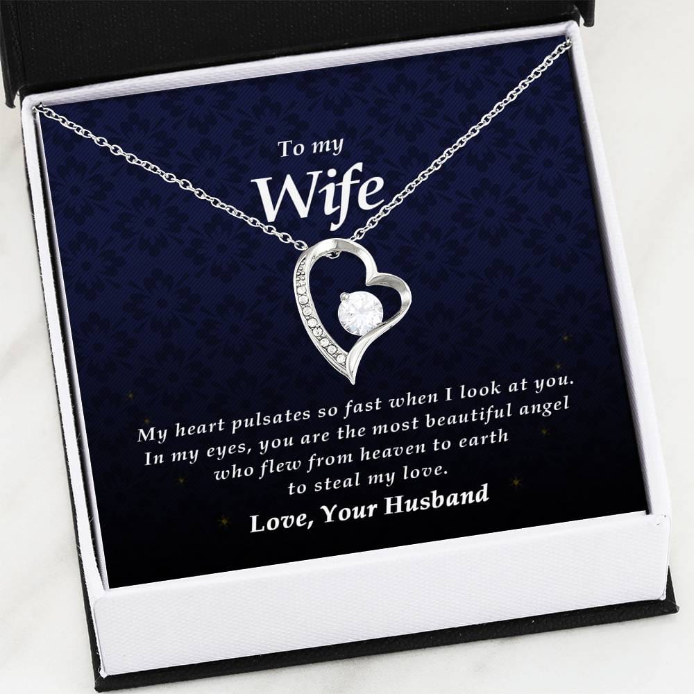 Best Wife Gift from Husband, Forever Heart Necklace