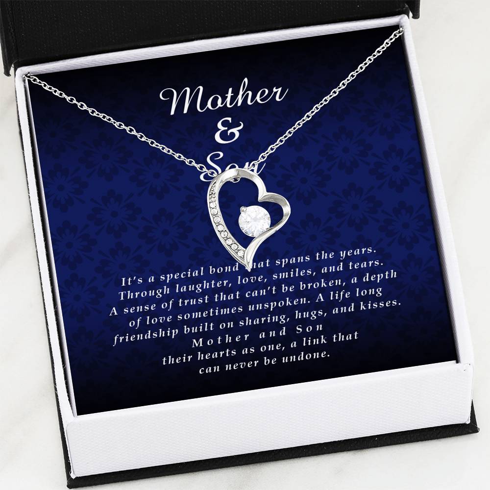 Forever Heart Necklace, Mother Jewelry Card from Son
