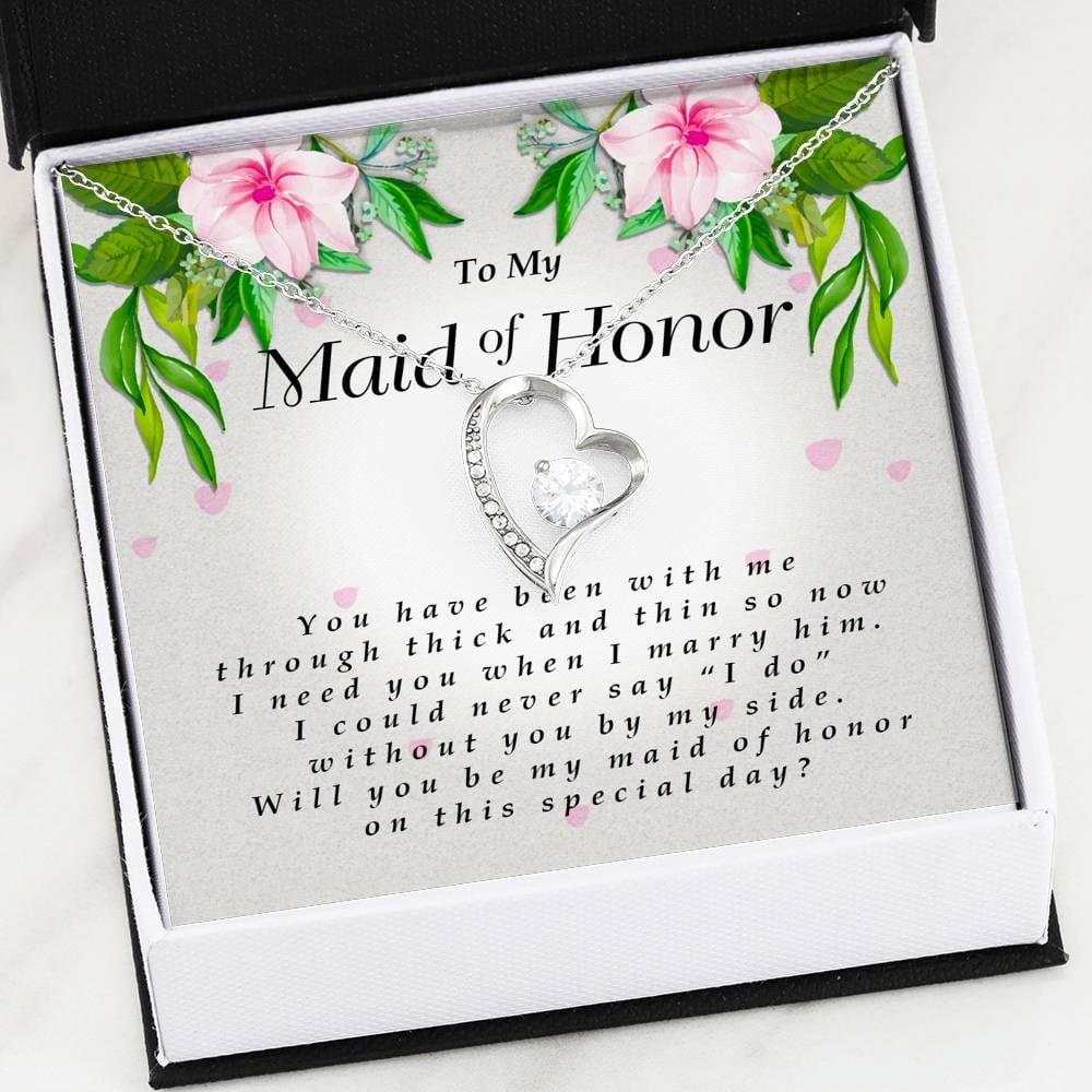 Forever Heart Necklace, To My Maid of Honor