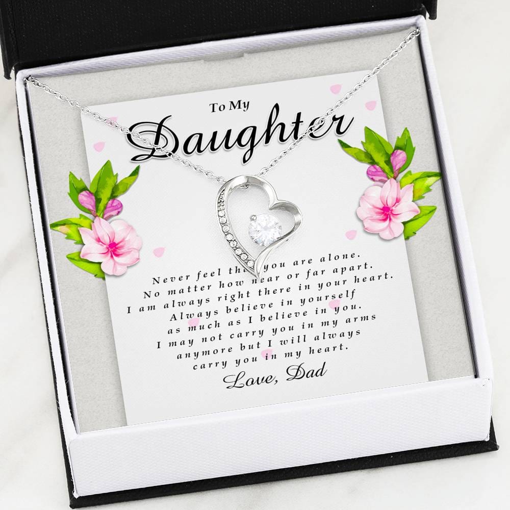 Forever Heart Necklace, Daughter Gift from Dad