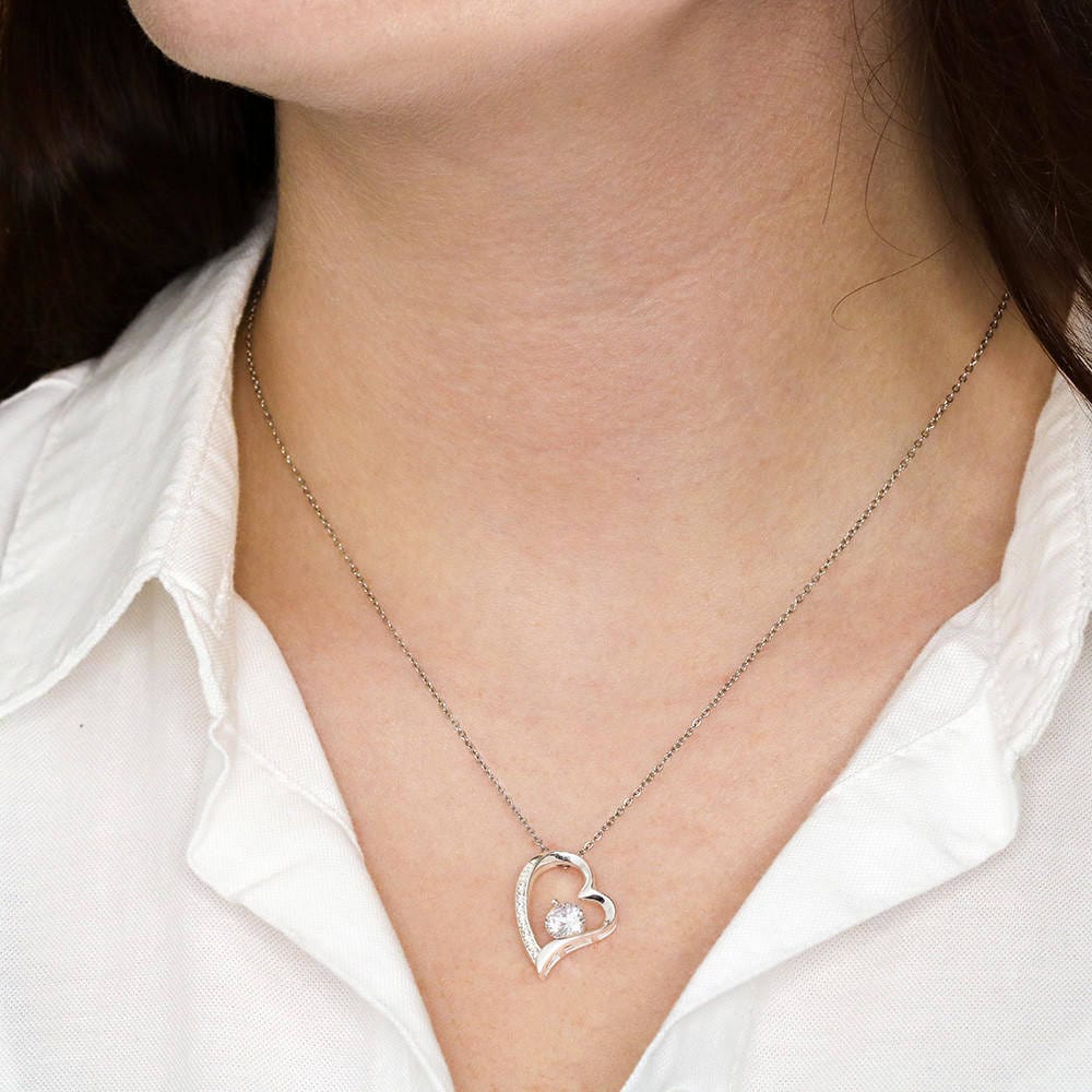 Forever Heart Necklace, Thirty Three Year Anniversary Gift