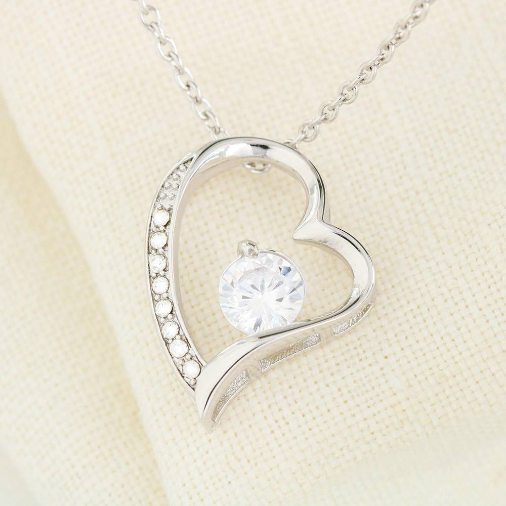 Forever Heart Necklace, Teacher Jewelry Card