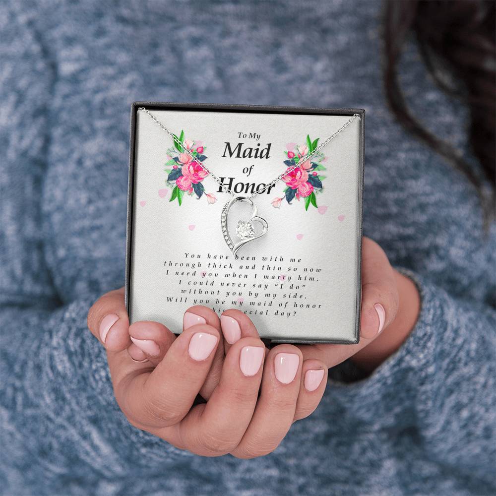 Forever Heart Necklace, To My Maid of Honor
