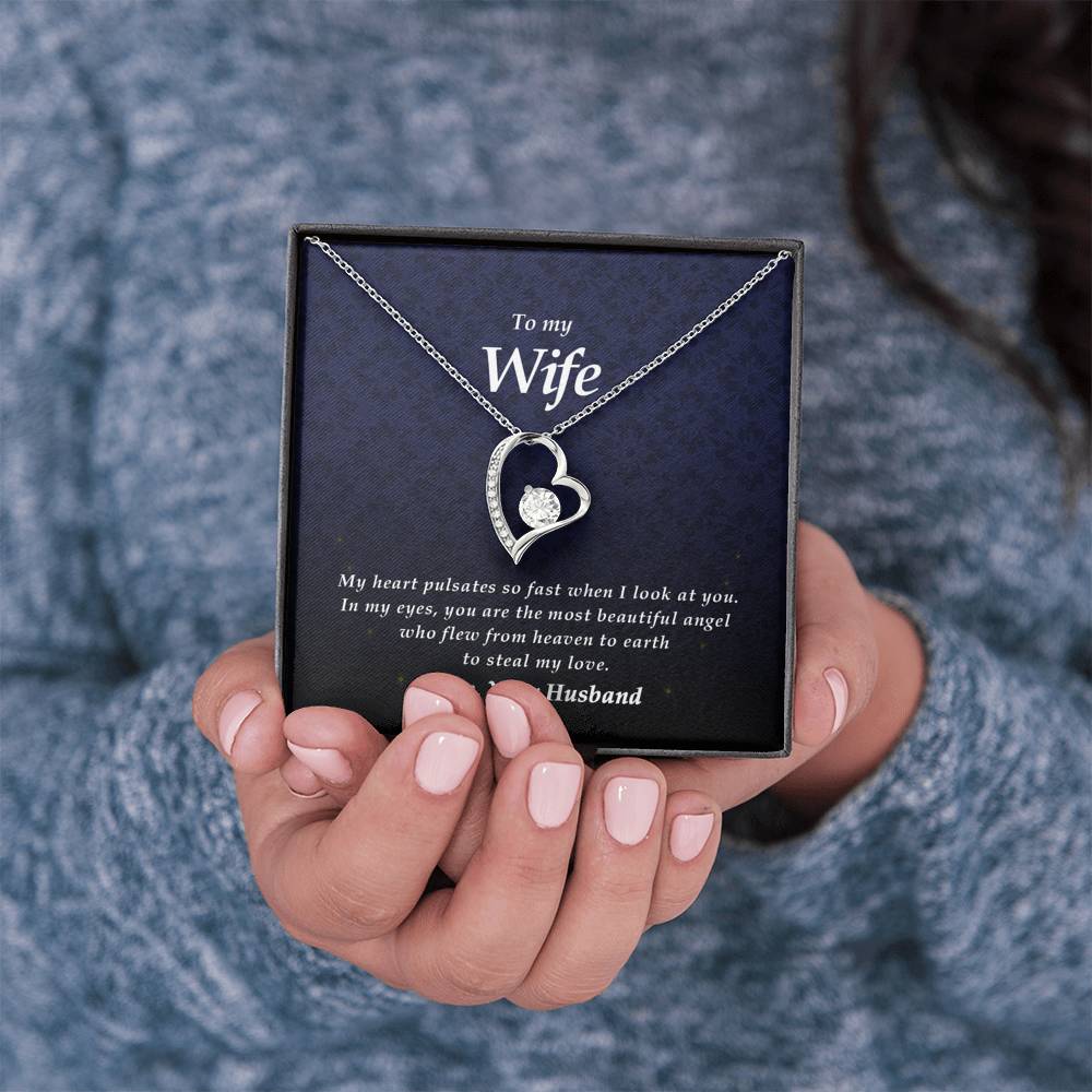 Best Wife Gift from Husband, Forever Heart Necklace