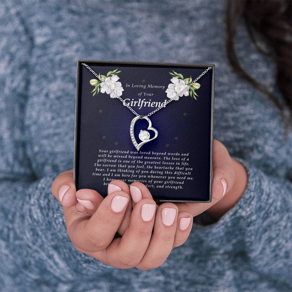 Forever Heart Necklace, Memorial Gift For Loss of Girlfriend