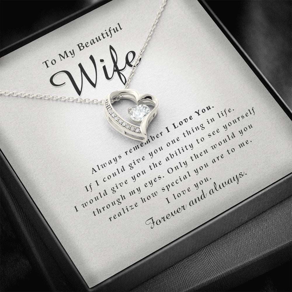 Forever Heart Necklace, To My Beautiful Wife