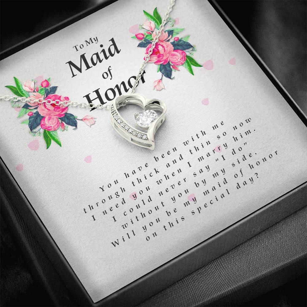 Forever Heart Necklace, To My Maid of Honor