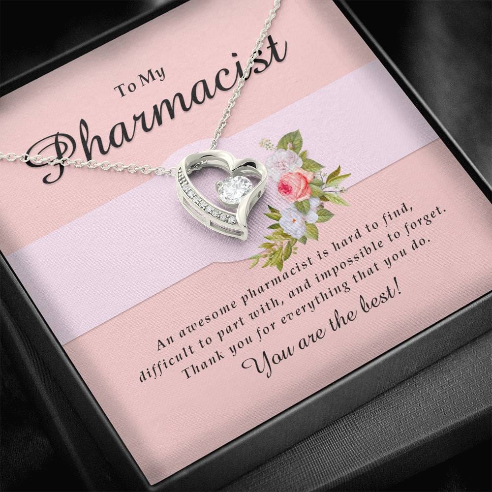 Forever Heart Necklace, Pharmacist Jewelry Card