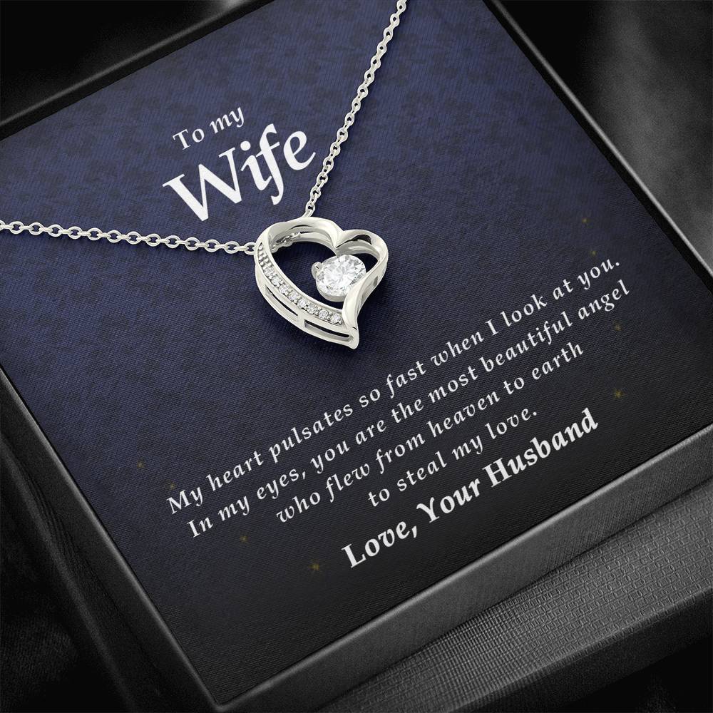 Best Wife Gift from Husband, Forever Heart Necklace