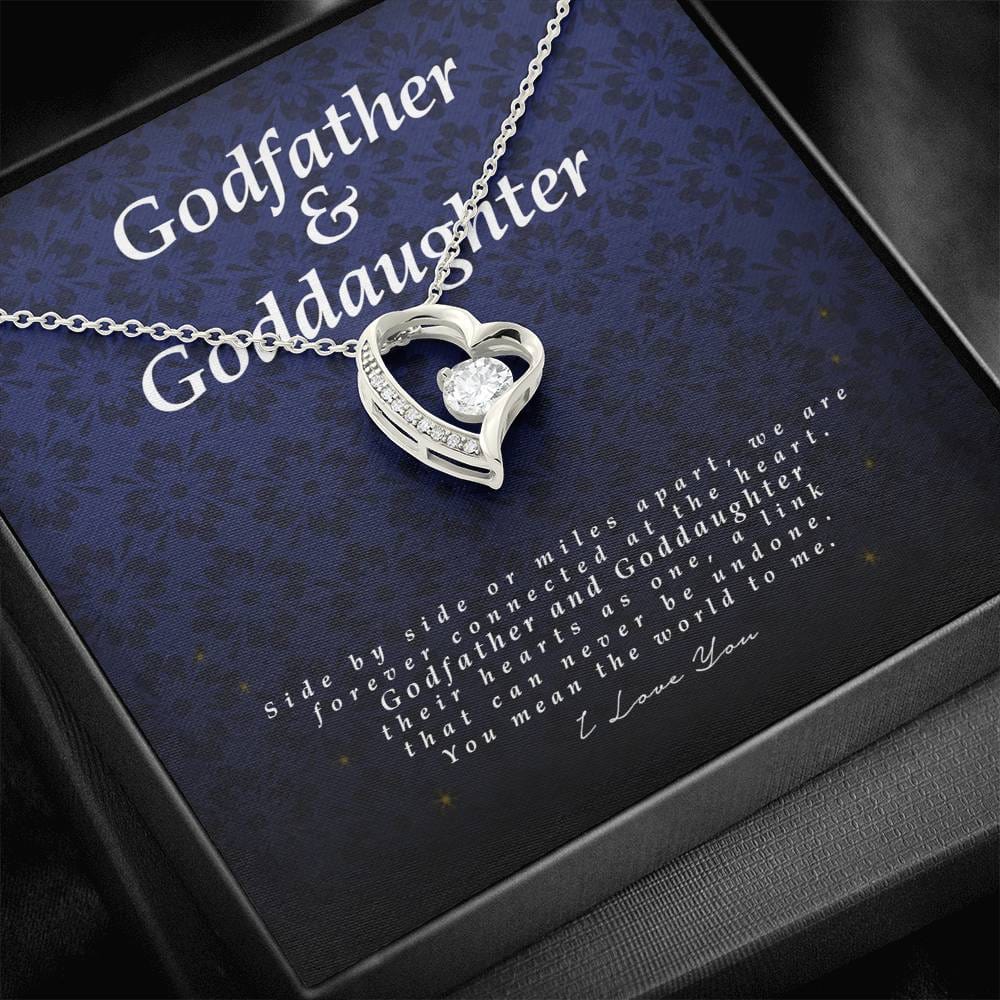Godfather and Goddaughter Forever Heart Necklace