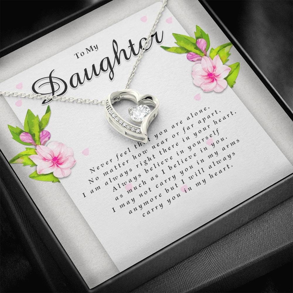 Forever Heart Necklace, Daughter Gift from Dad / Mom