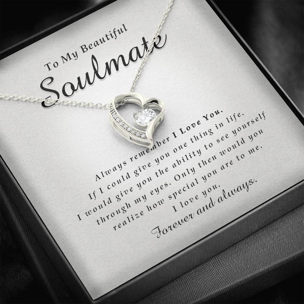 Forever Heart Necklace, To My Beautiful Soulmate