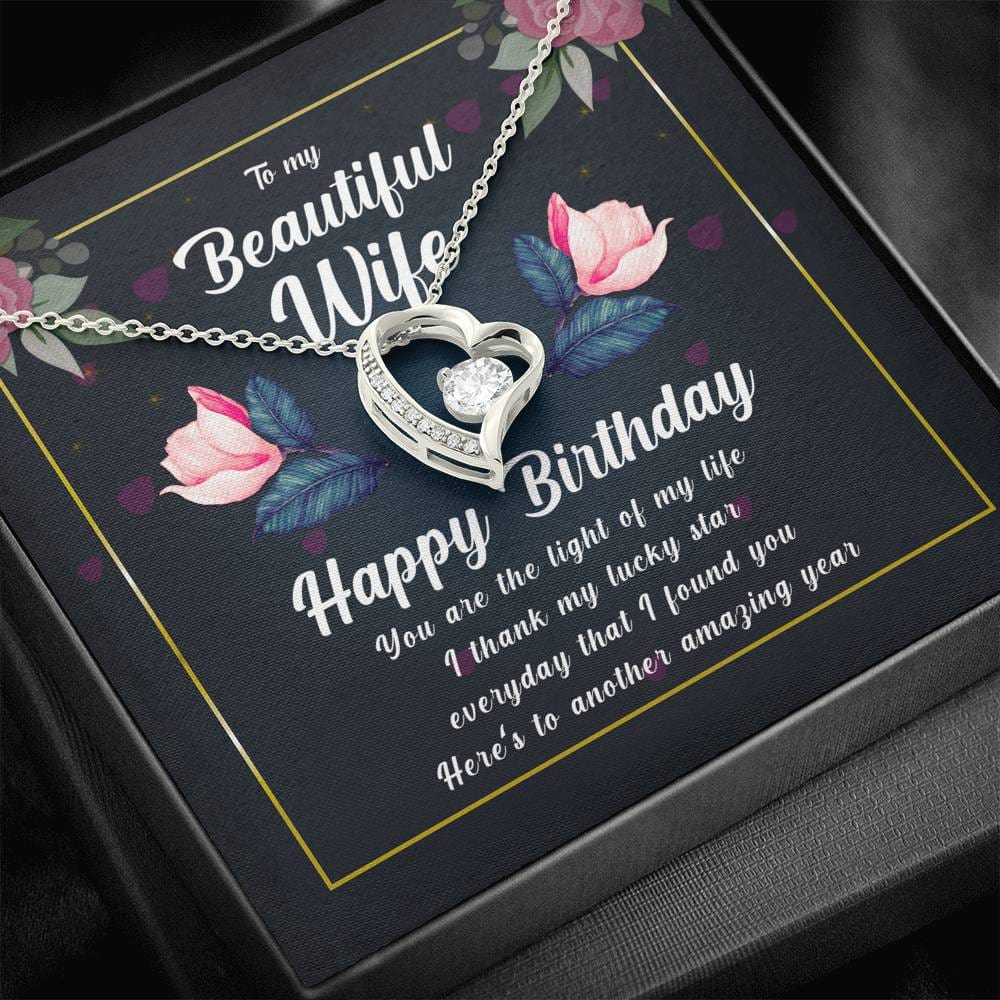 Best Wife Gift from Husband, Forever Heart Necklace