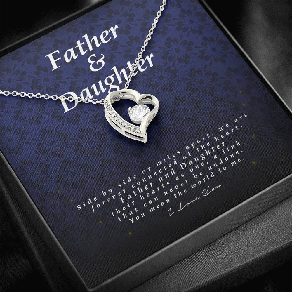 Father and Daughter Gift, Forever Heart Necklace