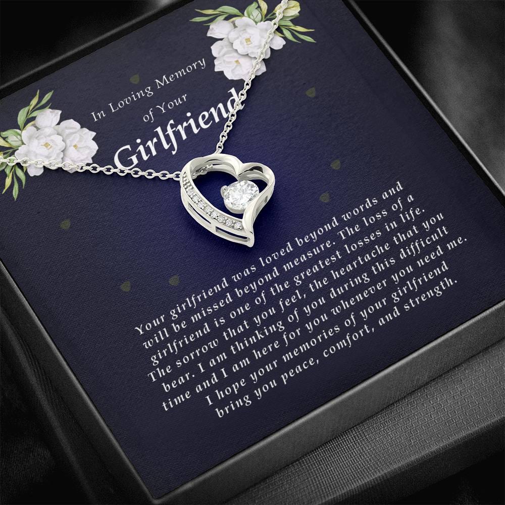 Forever Heart Necklace, Memorial Gift For Loss of Girlfriend