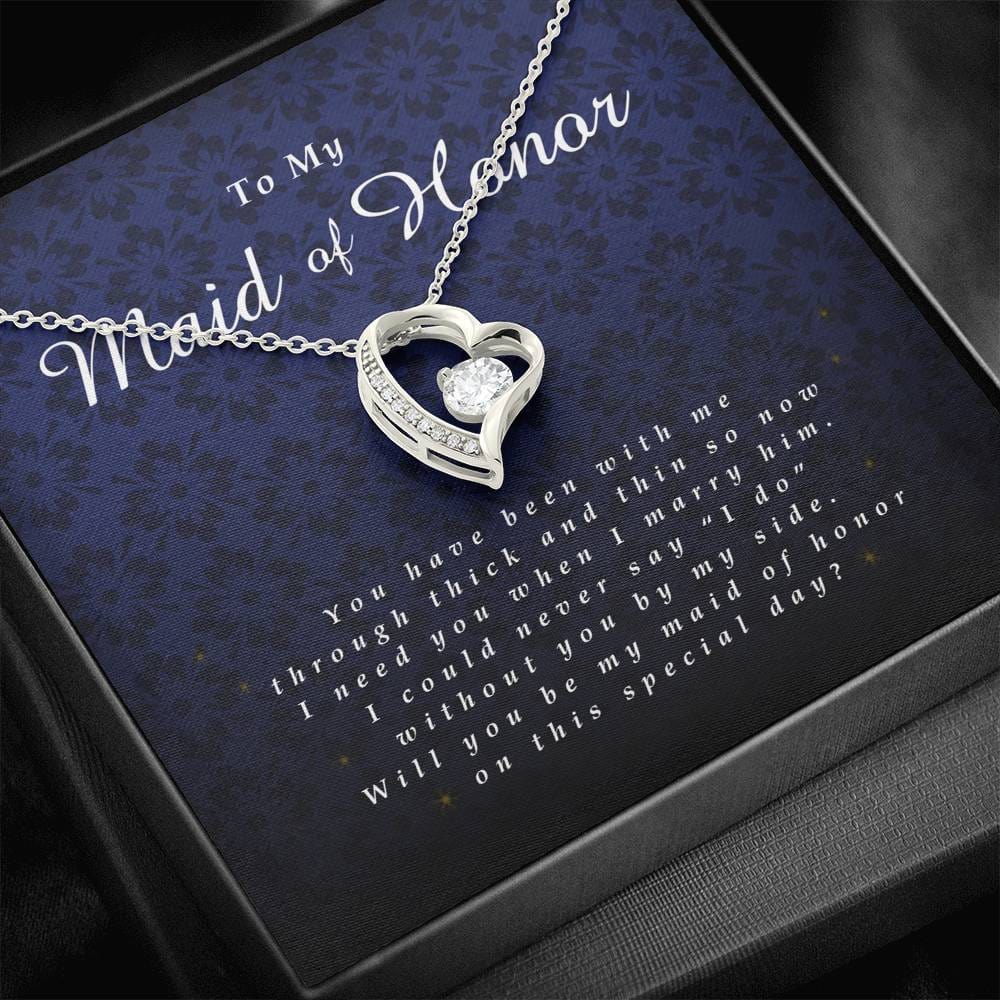 Forever Heart Necklace, To My Maid of Honor