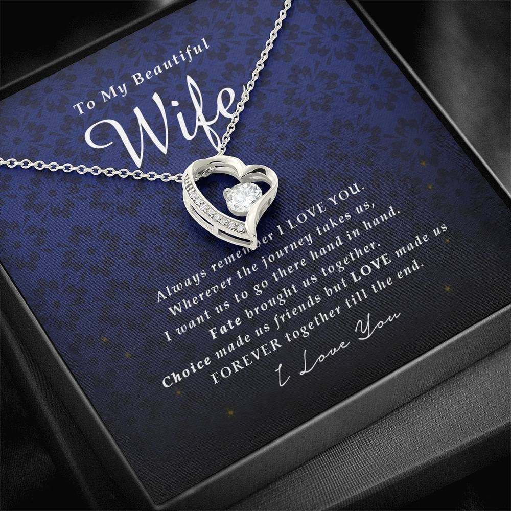 Forever Heart Necklace, To My Beautiful Wife