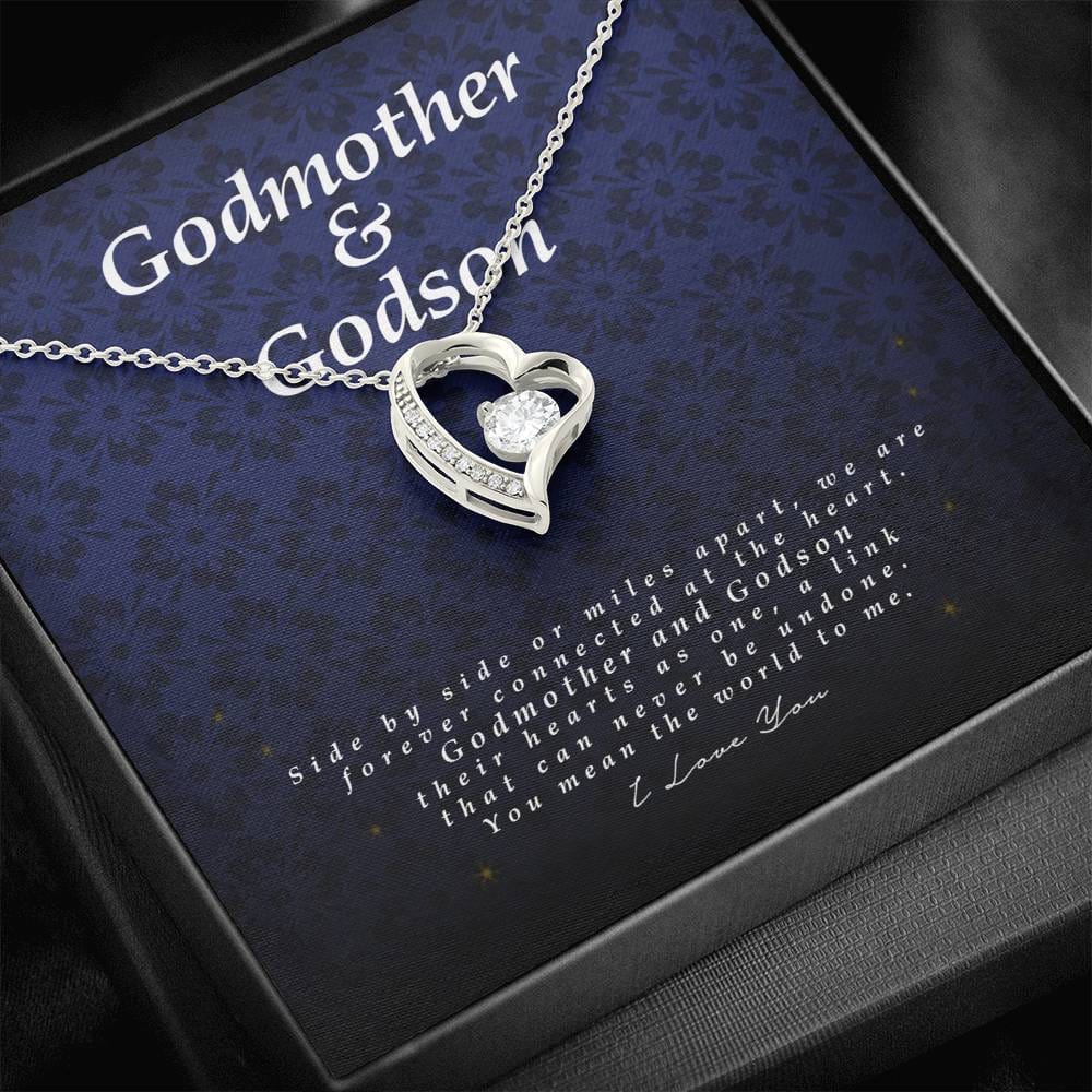 Godmother and Godson Gift, Forever Heart Necklace