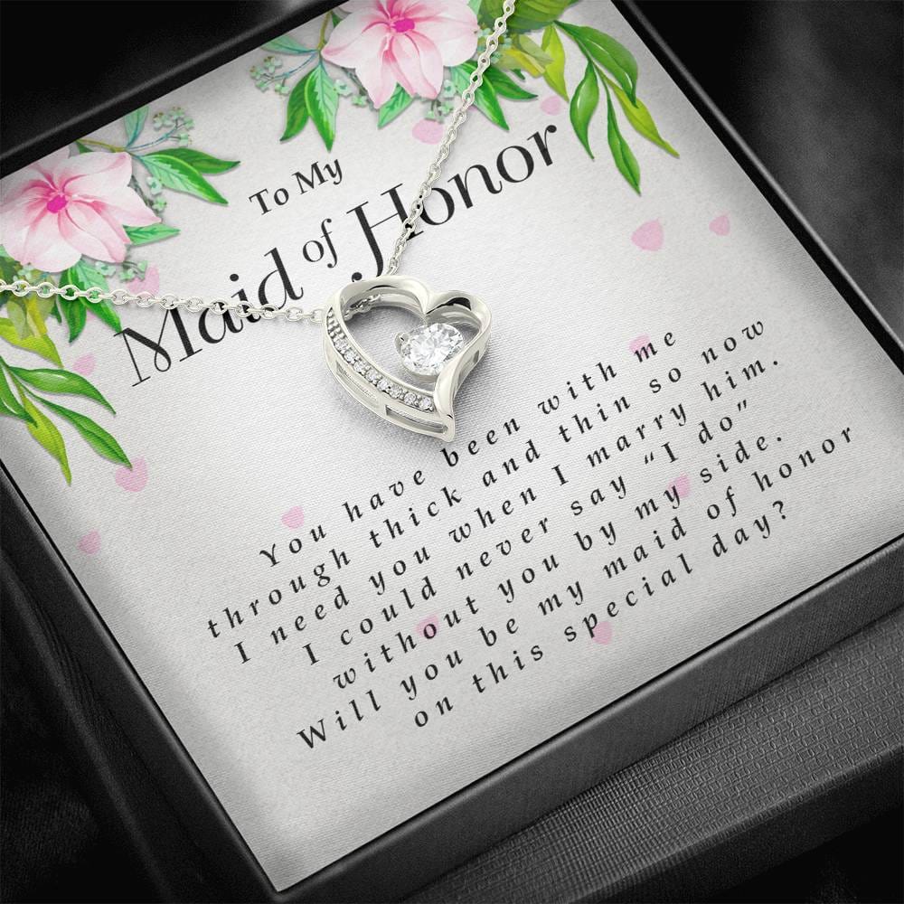 Forever Heart Necklace, To My Maid of Honor