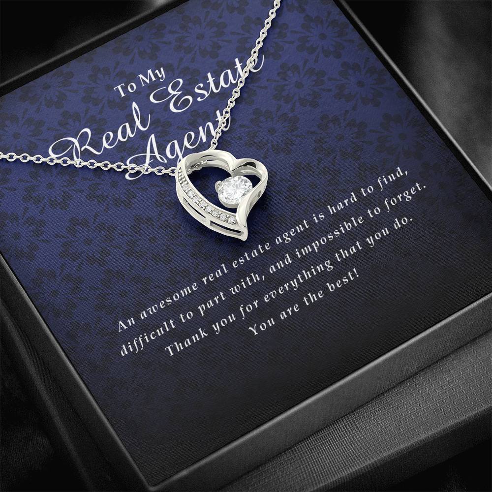 Forever Heart Necklace, Real Estate Agent Gift