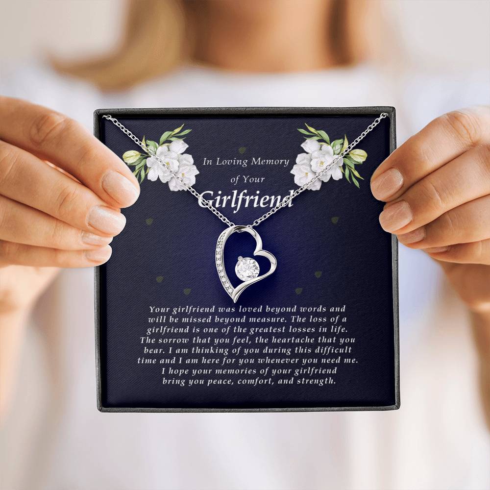 Forever Heart Necklace, Memorial Gift For Loss of Girlfriend