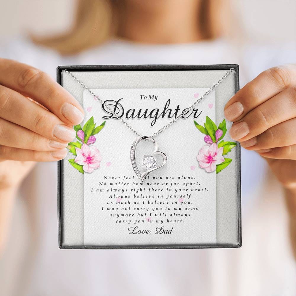 Forever Heart Necklace, Daughter Gift from Dad