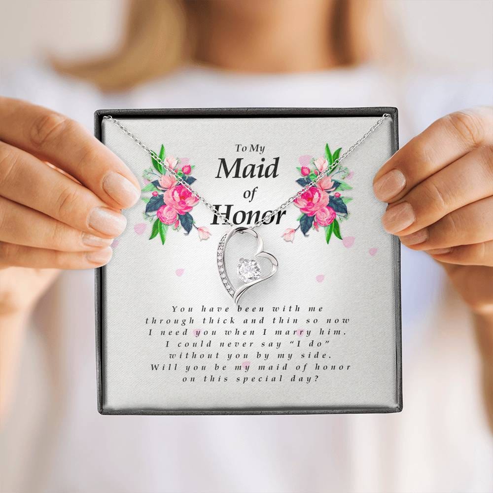 Forever Heart Necklace, To My Maid of Honor