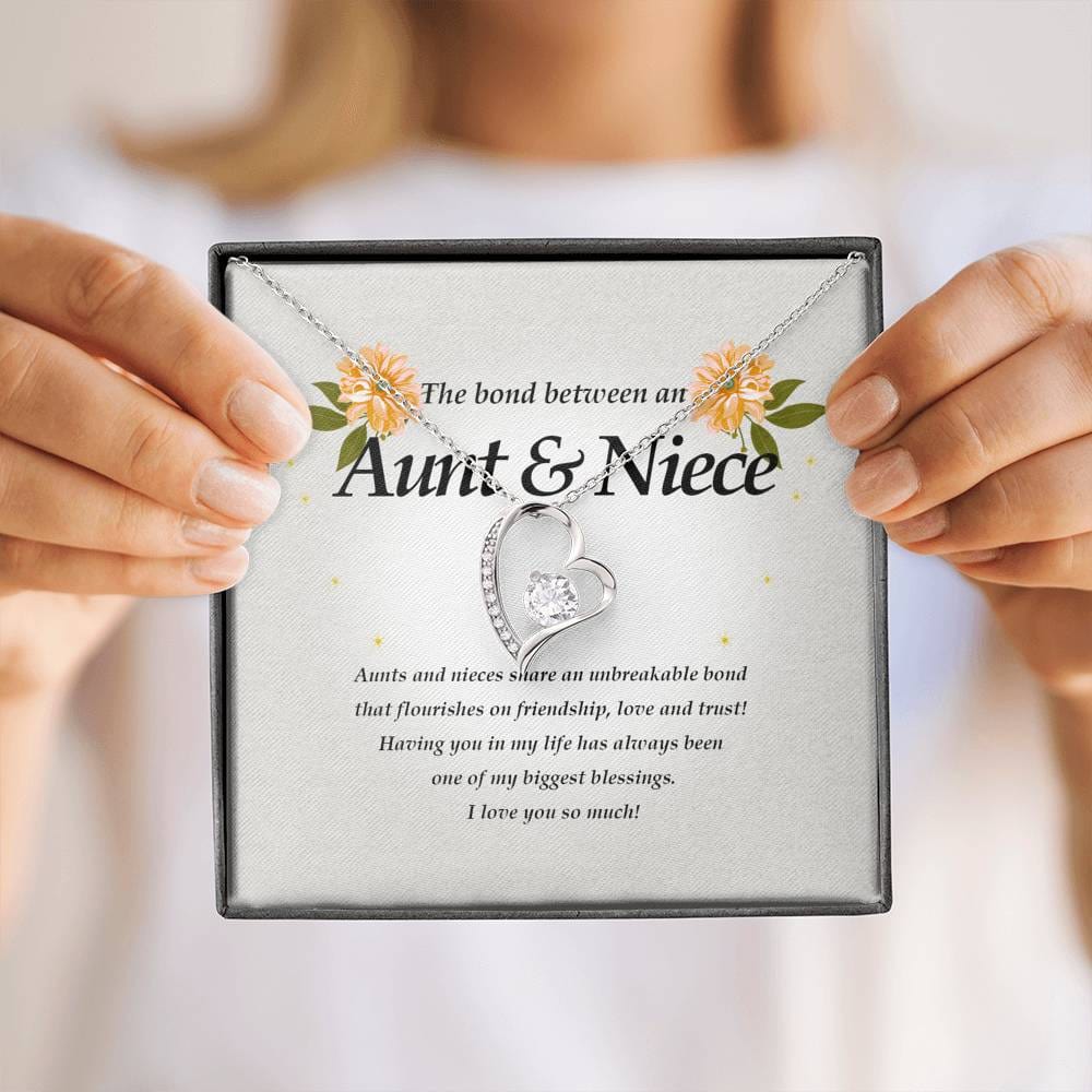 Forever Heart Necklace, Aunt and Niece Necklace