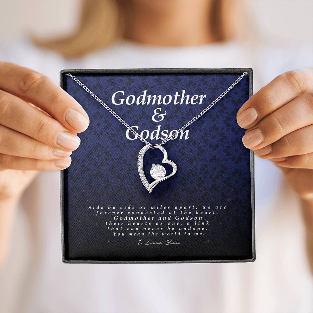 Godmother and Godson Gift, Forever Heart Necklace