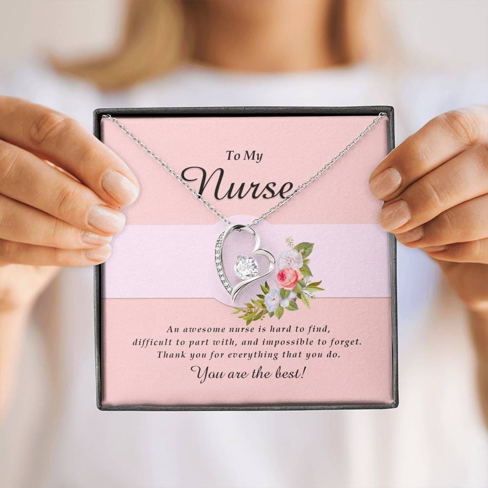 Forever Heart Necklace, Nurse Jewelry Card